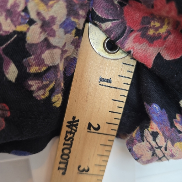 EXPRESS Black Floral Lace Back Romper Pockets Sz Small Boho Romantic Cottagecore - Picture 12 of 13